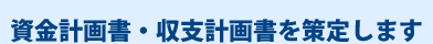 資金計画書・収支計画書を策定します